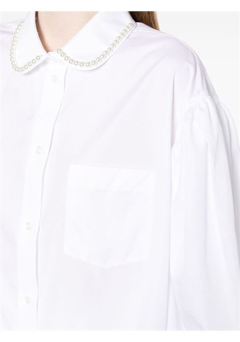 White pearl-embellished shirt - women SIMONE ROCHA | 5230B1025WHTPRL